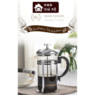 Bình pha cà phê, trà thủy tinh kiểu pháp french press | phin nén thủy tinh 350ml 650ml 800ml