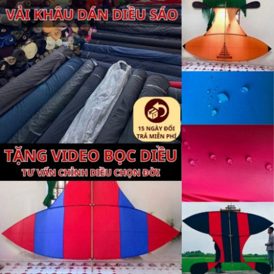 Vải chống thấm nước làm diều khâu dán diều sáo đại trà cánh cốc 1m 1m21m5 1m7 2m5 3m5 4m5 5m5 Diều s