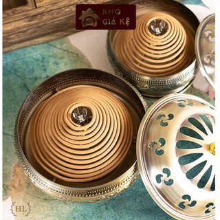 Lư hương vòng | lư đồng đựng hương vòng chất liệu đồng thủ công mỹ nghệ việt nam