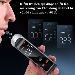 Máy Đo Nồng Độ Cồn MI-LUX AT-01 Kiểm Tra Liên Tục Được Nhiều Lần, Với Màn Hình HD Hiển Thị Kết Quả Nhanh, Chính Xác