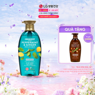  Dầu gội thuần chay Organist Gừng và Bạc Hà Tặng Dầu Xả Organist Morocco Argan 500ml