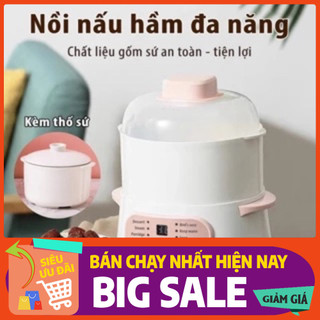 Nồi hầm cách thuỷ dung tích 1 lít kèm vỉ hấp