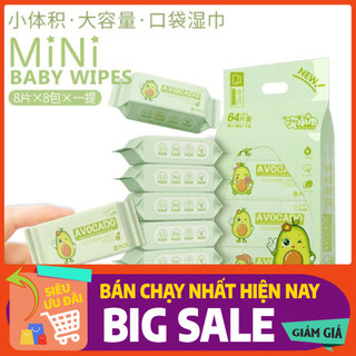Khăn giấy ướt mini bịch 8 gói