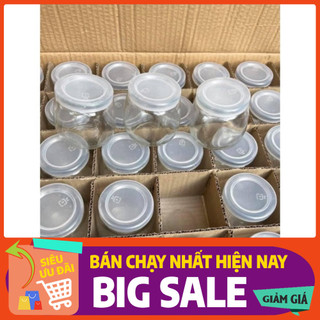 Combo 6 Hũ Thủy Tinh Làm Sữa Chua Có Nắp Đậy Cao Cấp - Lọ Thủy Tinh Chứa Sữa Chua Dẻo Tiện Lợi