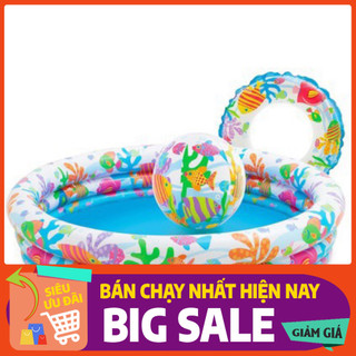 Bộ bể bơi 3 tiết cho bé 1m32 intex