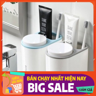 Kệ Để Bàn Chải Đánh Răng ecoco kèm 2 cốc dán tường nhà tắm
