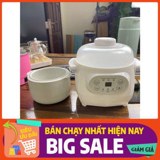 Thố Sứ Cho Nồi Nấu Cháo Chậm Dung Tích 1 Lít Kèm Nắp Tiện Lợi