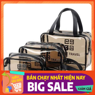 Sét 3 túi travel băngf nhựa trong suốt tiện dụng