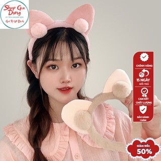 Bờm cài tóc tai mèo đáng yêu, Băng đô cài tóc rửa mặt tai mèo phong cách Hàn Quốc cho nữ ❤ Tuyển Sỉ