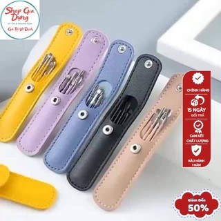 Bộ Dụng Cụ Lấy Ráy Tai 6 Món Vỏ Da Tiện Lợi Làm Bằng Thép Không Gỉ. Chăm Sóc Tai Chuyên Nghiệp - Tuyển Sỉ