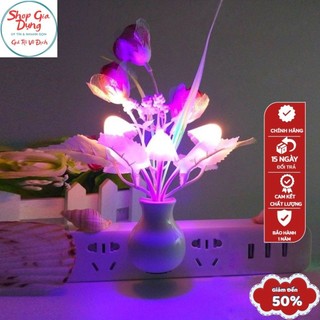 Đèn Led cảm biến ánh sáng decor cho phòng ngủ thơ mộng, Đèn ngủ cảm ứng thông minh kiểu dáng hình nấm cute sáng tạo