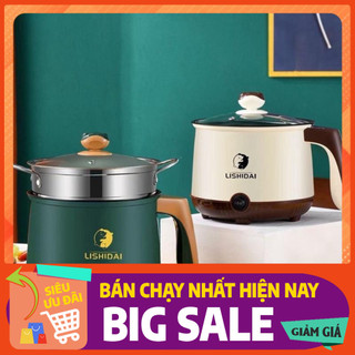 Ca mù xanh kèm hấp inox tay cầm cán gỗ
