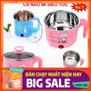 Ca nấu mì, nồi lẩu mini 18cm kèm  kèm vỉ hấp