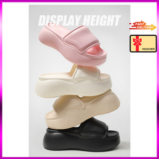 Dép bánh mì nữ 1559n, dép nhựa quảng châu đế cao 5cm màu hồng/nude/đen, dép nữ big size, dép quai ngang, dép nữ size lớn