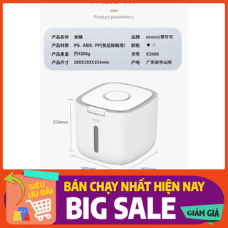 Thùng Đựng Gạo ECOCO Cao Cấp 5Kg 10Kg Hộp Đựng Gạo Có Viền Silicon Chống Ẩm Chống Mối Mọt