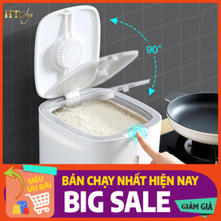 Thùng Đựng Gạo ECOCO Cao Cấp 5Kg 10Kg Hộp Đựng Gạo Có Viền Silicon Chống Ẩm Chống Mối Mọt