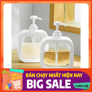 Combo 2 bình nhựa đựng xà phòng sữa tắm dung tíh 500ml và 300ml