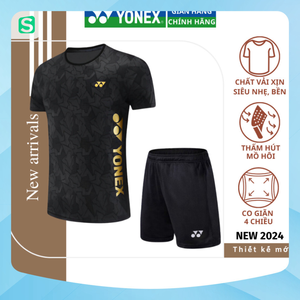 Xả Quần áo cầu lông Yonex, Lining, Victor, bộ quần áo thể thao cao cấp vải thun lạnh, nhẹ, mát bền mã Y033 - TS Shop