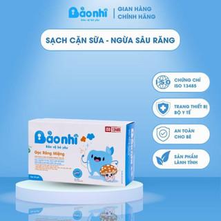 Gạc răng miệng hết tưa lưỡi cho bé, vệ sinh răng miệng, sạch cặn sữa ngừa sâu răng cho bé Bảo Nhi hộp 10 gói
