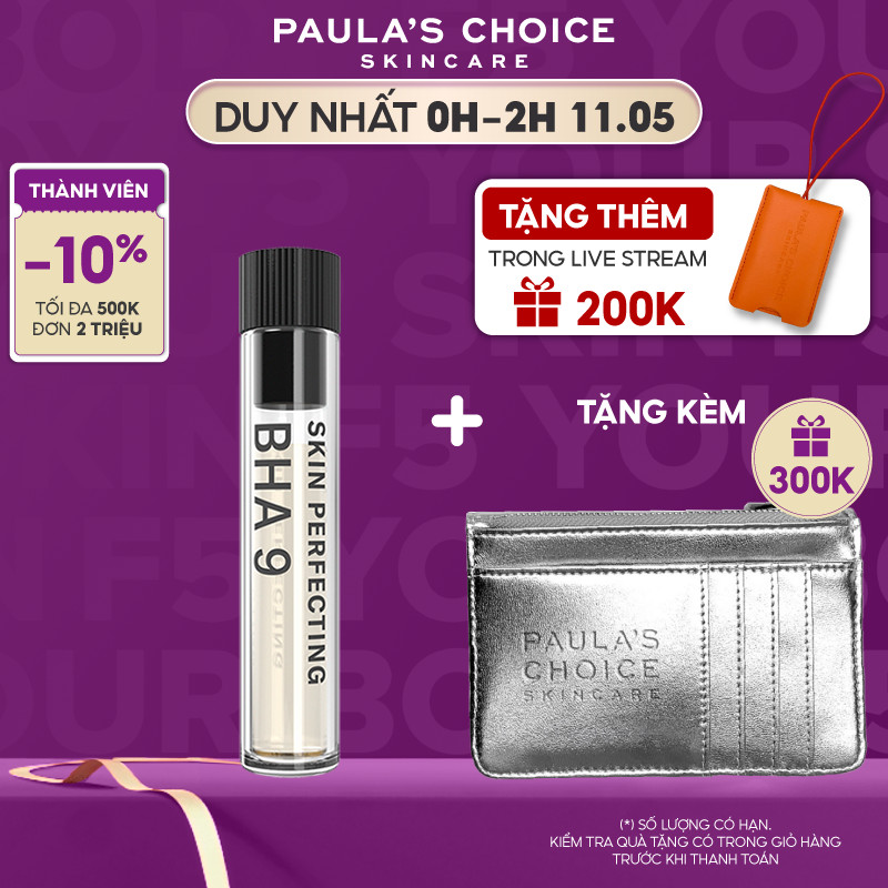 Tinh chất ngăn ngừa mụn đầu đen và bã nhờn Paula's Choice Skin Perfecting BHA 9 (9% Salicylic Acid) 0.83ml Mã 7739