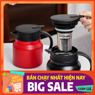 Bình giữ nhiệt có lưới lọc trà 1L inox 304, bình ủ trà có lõi lọc giữ nhiệt nóng lạnh
