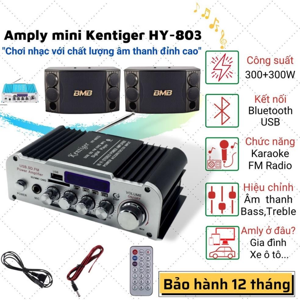 Amply Bluetooth, Amly Mini Karaoke Có Bluetooth, Âm Ly Chơi Nhạc Âm Thanh Cực Đỉnh ,OT HOUSE02