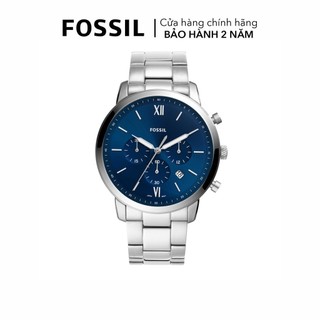 Đồng hồ nam fossil neutra dây kim loại, mặt 44 mm, màu bạc, fs5792