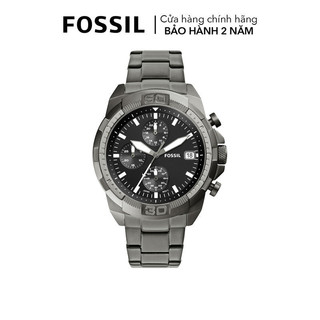 Đồng hồ nam fossil bronson dây kim loại, mặt 44 mm, màu khói, fs5852