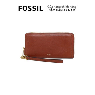 Ví nữ da thật fossil logan clutch sl7831200 - màu nâu