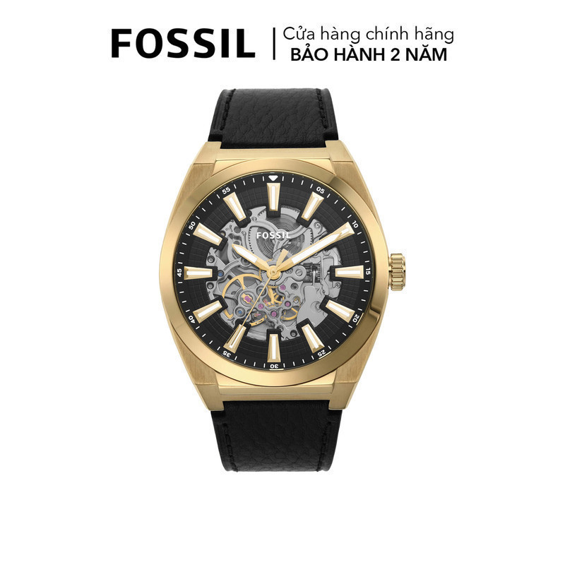 Đồng hồ nam Fossil Everett dây da, mặt 42 MM, màu đen, ME3208
