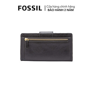 Ví nữ da thật fossil logan clutch sl7830001- đen