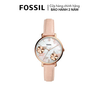Đồng hồ nữ fossil jacqueline dây da, mặt 36 mm, màu nude, es4671