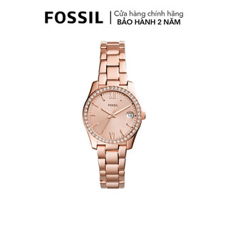 Đồng hồ nữ Fossil Scarlette dây kim loại, mặt 32 MM, màu vàng hồng, ES4318