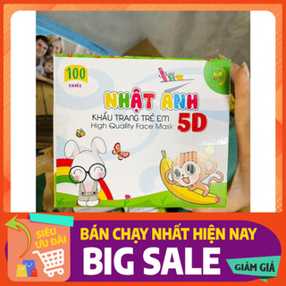 Khẩu trang 5d trẻ em hộp 100c