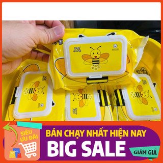 Khăn giấy ướt kháng khuẩn con vịt vàng loại 80 tờ hàng nội địa trung cao cấp