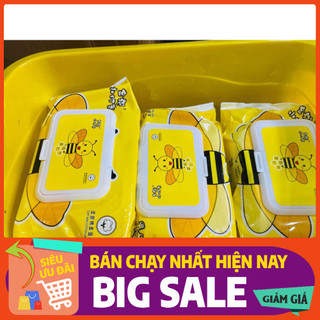 Khăn giấy ướt kháng khuẩn con vịt vàng loại 80 tờ hàng nội địa trung cao cấp