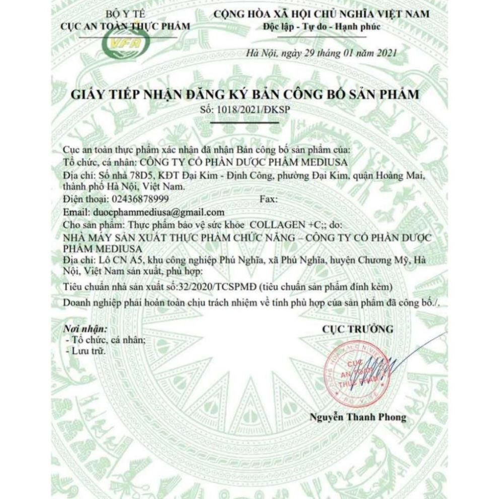 Glutathione 16000mg viên uống trắng da, mờ nám, giảm thâm, nâng tone collagen+C, hộp 60 viên