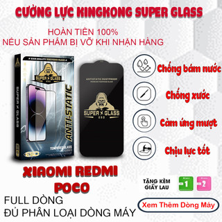 Kính cường lực kingkong redmi note 11t , note 12 pro, note 12 turbo,12r, 12s, 12t , redmi note 13 pro 5g 4g