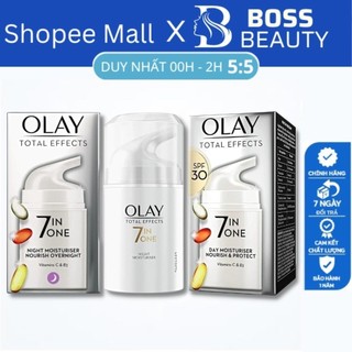 Kem Dưỡng Olay Total Effects 7 In 1 Anti Ageing Moisturiser 50ml Chính Hãng dưỡng trắng , tái tạo da và chống lão hóa