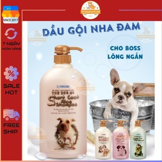 Sữa tắm Forcans Short Coat Aloe Shampoo 750ml dùng cho chó lông ngắn chính hãng Hàn Quốc