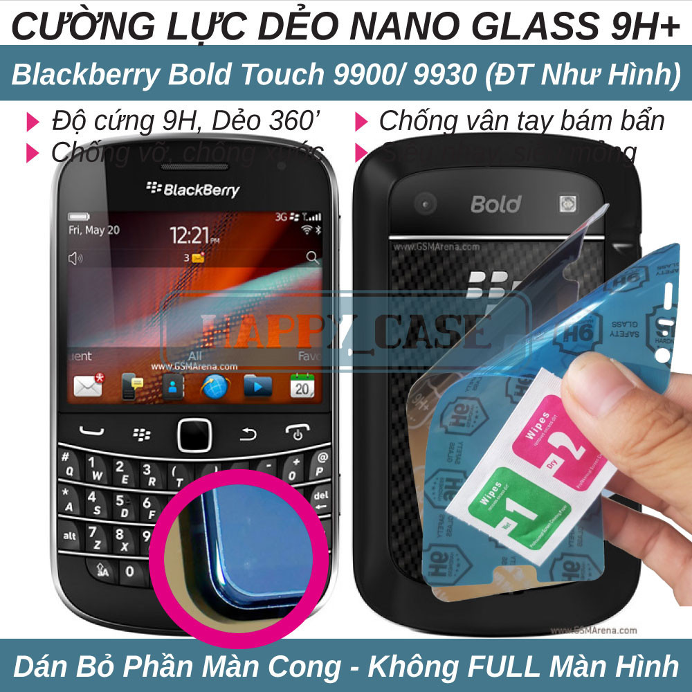 Dán cường lực dẻo nano cho Blackberry Bold Touch 9900/ 9930 (trong suốt và chống nhìn trộm) không vi