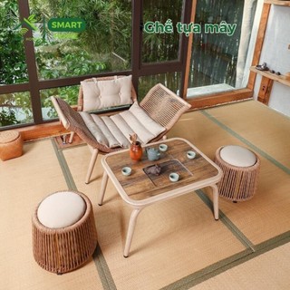 Ghế tựa mây bập bênh trang trí phòng khách, ban công phòng ngủ, Độ bền cao để được ngoài mưa nắng - SmartHomes