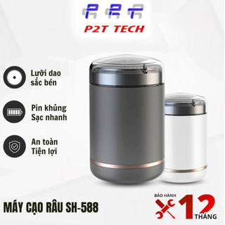 Máy cạo râu nam mini SH588 công nghệ Nhật Bản bỏ túi đa năng chống nước 6 lưỡi dao kép chuẩn IPX7, cắm sạc USB cực tiện