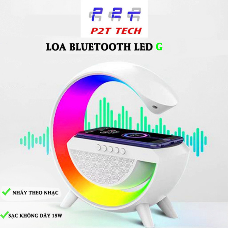 Loa Bluetooth chữ G led RGB, Sạc nhanh không dây, đèn nháy theo nhạc, thiết kế sang trọng, âm thanh sống động P2T | BigBuy360 - bigbuy360.vn