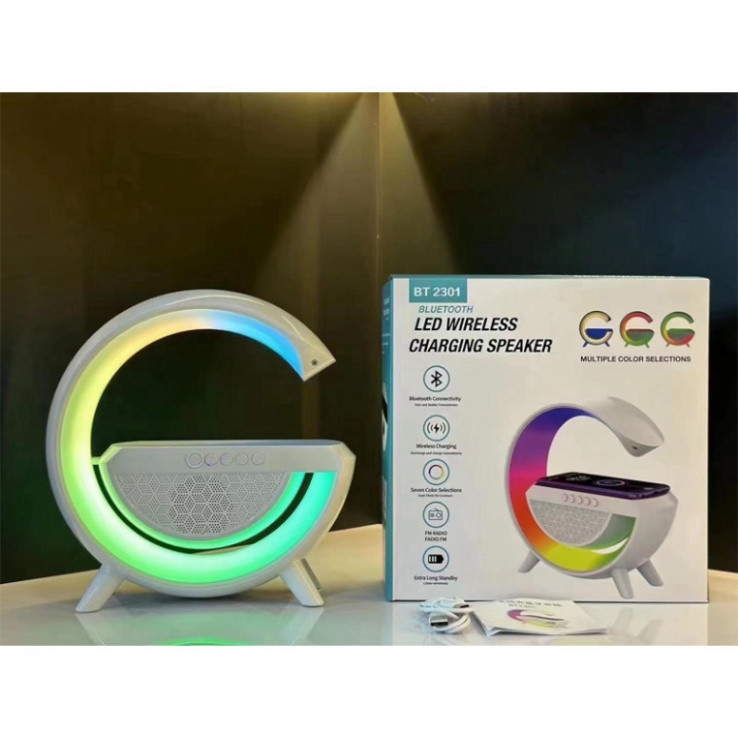 Loa Bluetooth chữ G led RGB, Sạc nhanh không dây, đèn nháy theo nhạc, thiết kế sang trọng, âm thanh sống động P2T | BigBuy360 - bigbuy360.vn