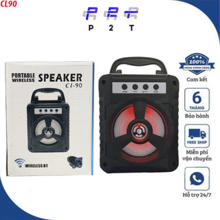 Loa bluetooth CL90 cầm tay nhỏ gọn âm thanh siêu hay đèn led nhấp nháy Hỗ trợ cắm thẻ nhớ, USB