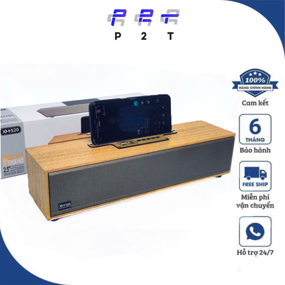 Loa Bluetooth Võ Gỗ XM-520 20W. Loa XM 520 Âm Thanh Cực Đỉnh Thiết Kế Sang Trọng Bass Siêu Trầm Siêu Ấm BH 6 Tháng P2T | BigBuy360 - bigbuy360.vn