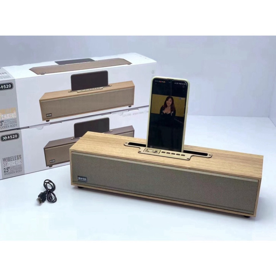 Loa Bluetooth Võ Gỗ XM-520 20W. Loa XM 520 Âm Thanh Cực Đỉnh Thiết Kế Sang Trọng Bass Siêu Trầm Siêu Ấm BH 6 Tháng P2T | BigBuy360 - bigbuy360.vn
