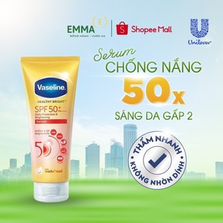   Serum chống nắng cơ thể Vaseline 50x bảo vệ da với SPF 50+ PA++++ 300ml