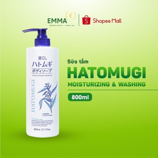   Sữa Tắm Chiết Xuất Ý Dĩ Dưỡng Ẩm Và Làm Sáng Da Hatomugi 800ml